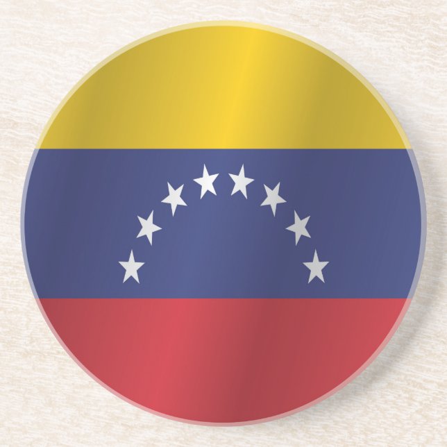 Venezuela flag drink coaster (Front)