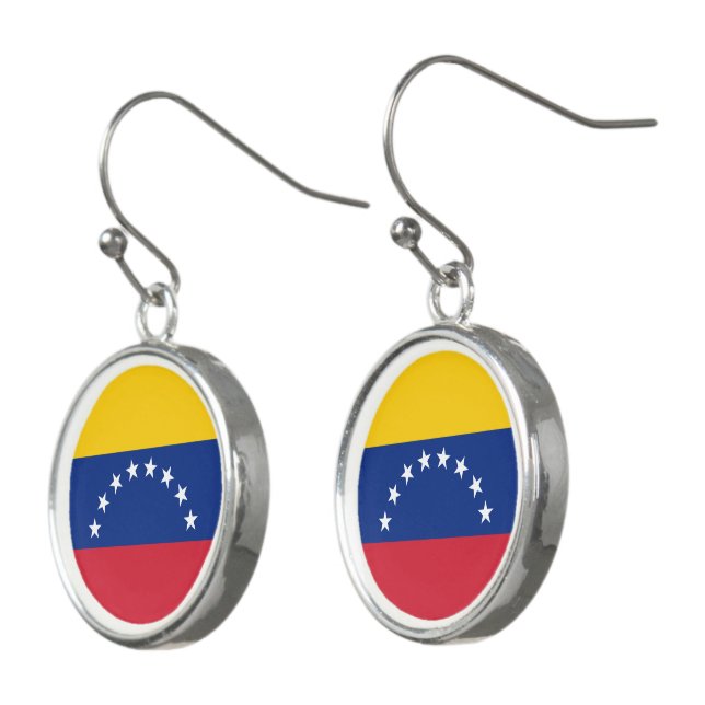 Venezuela Flag Earrings (Angled)