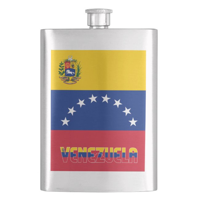 Venezuela Flag Elegant Patriotic Flask (Front)