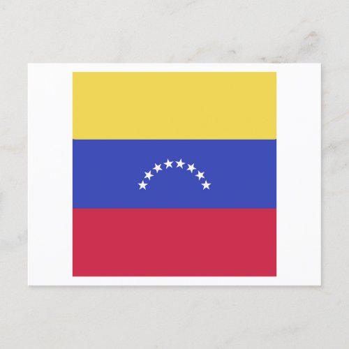 Venezuela Flag Emblem Announcement Postcard