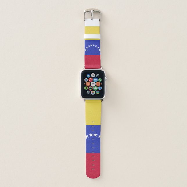 Venezuela Flag Emblem Apple Watch Band (Front)