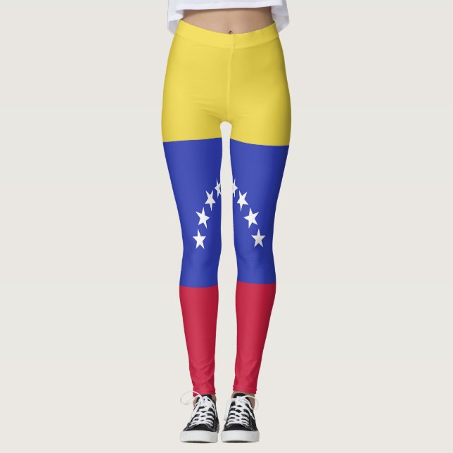 Venezuela Flag Emblem Leggings (Front)
