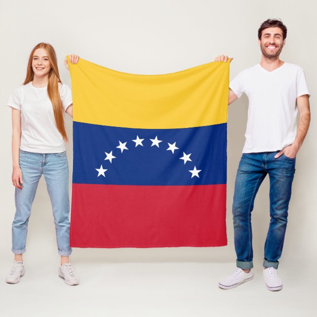 Venezuela flag fleece blanket (In Situ)