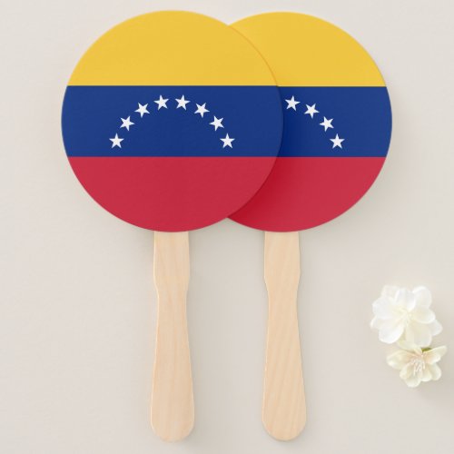 Venezuela flag hand fan