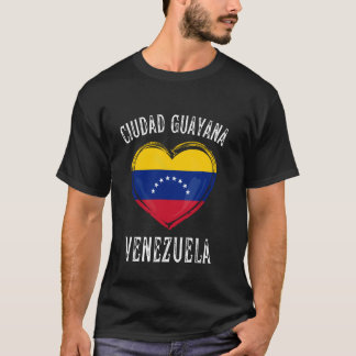 Venezuela Flag Heart Ciudad Guayana City T-Shirt