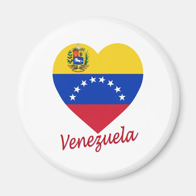 Venezuela Flag Heart Magnet (Front)