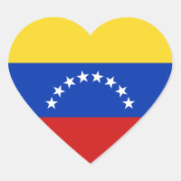 Venezuela Flag Heart Sticker