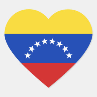 Venezuela Flag Heart Sticker