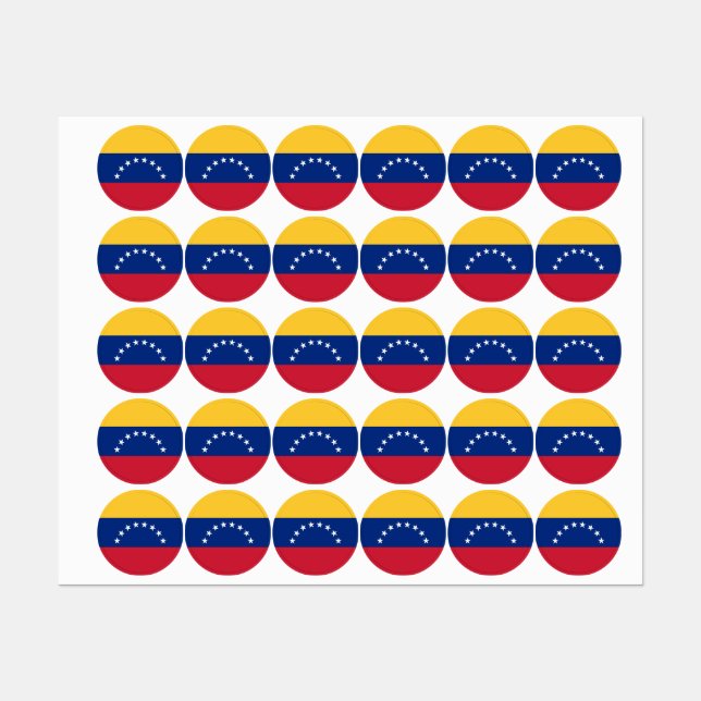 Venezuela flag labels (Sheet)