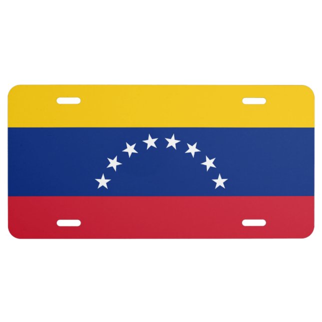 Venezuela Flag License Plate (Front)