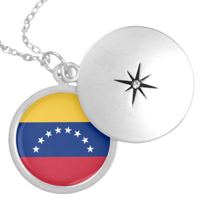 Venezuela flag locket necklace (Front)