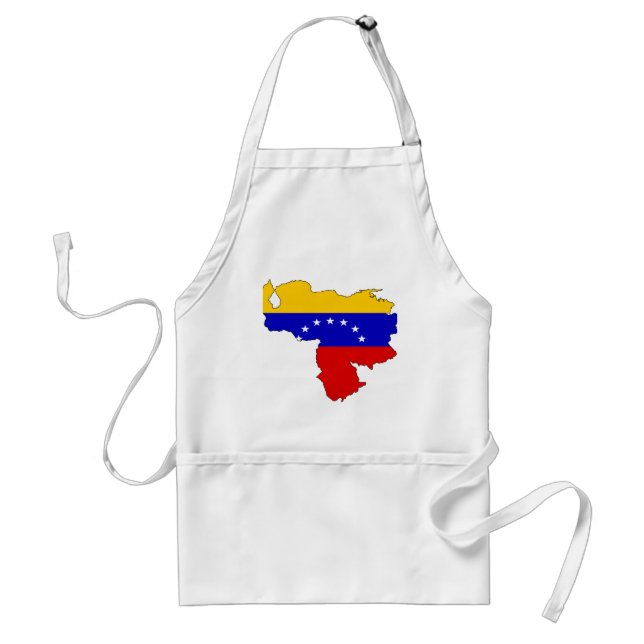 Venezuela flag map adult apron (Front)