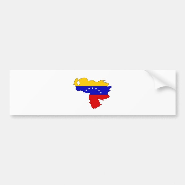 Venezuela Flag Map full size Bumper Sticker (Front)