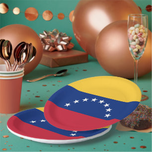 Venezuela flag paper plates