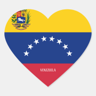 Venezuela Flag Patriotic Heart Sticker