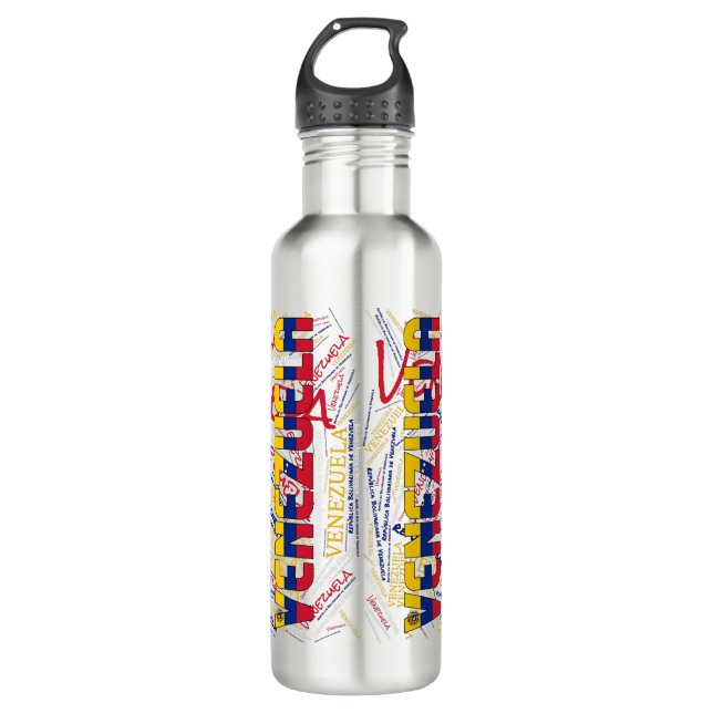 Venezuela Flag Patriotic Stainless Steel Water Bottle (Front)