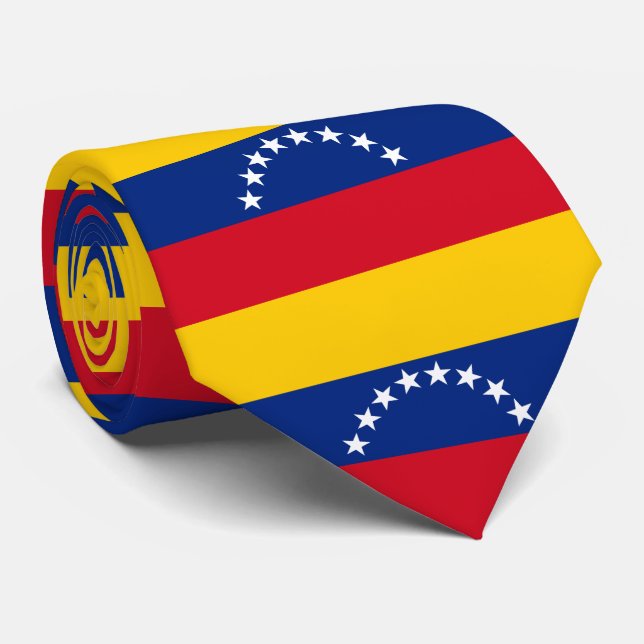 Venezuela flag patriotic Venezuelans Neck Tie (Rolled)