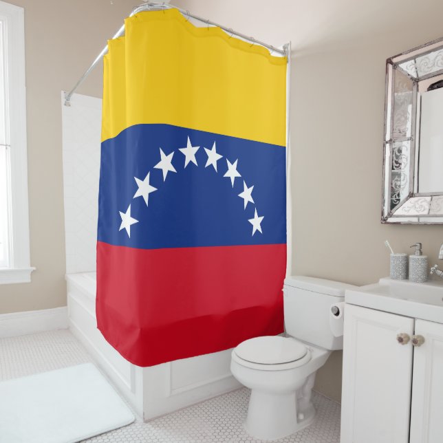 Venezuela flag patriotic Venezuelans Shower Curtain (In Situ)