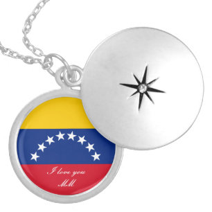 Venezuela flag patriotic Venezuelans Silver Plated Necklace