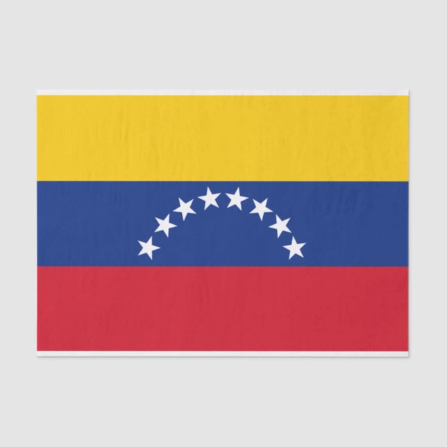 Venezuela flag patriotic Venezuelans Tissue Paper (Front)