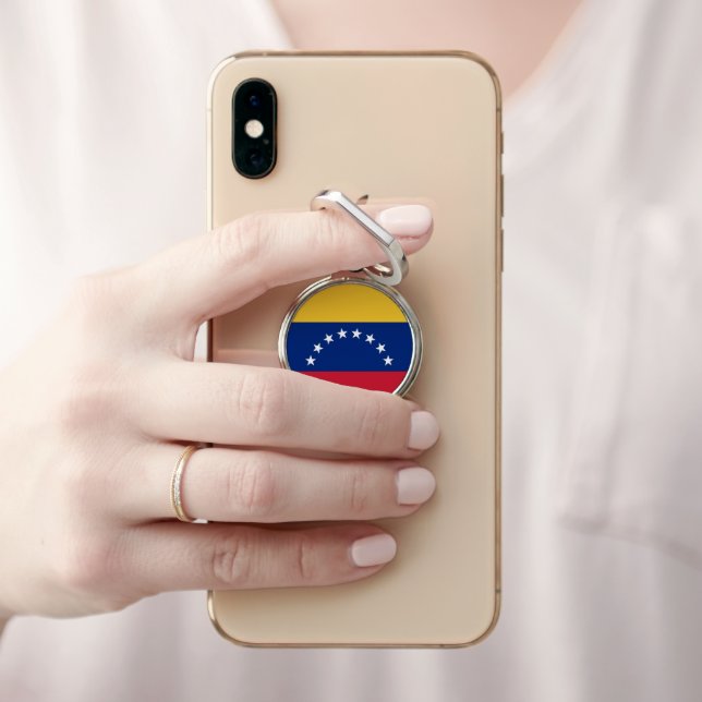 Venezuela flag phone ring stand (In Situ)
