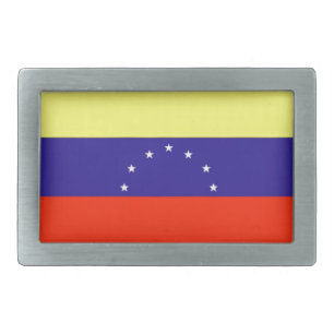 Venezuela Flag Rectangular Belt Buckle