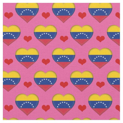 Venezuela Flag Red Heart fashion Fabric/Venezuela Fabric