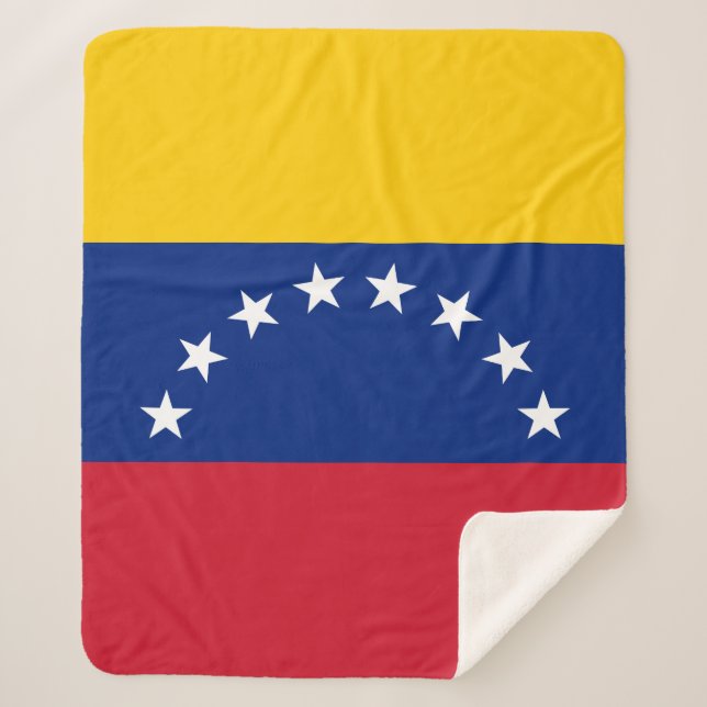 Venezuela Flag Sherpa Blanket (Front)