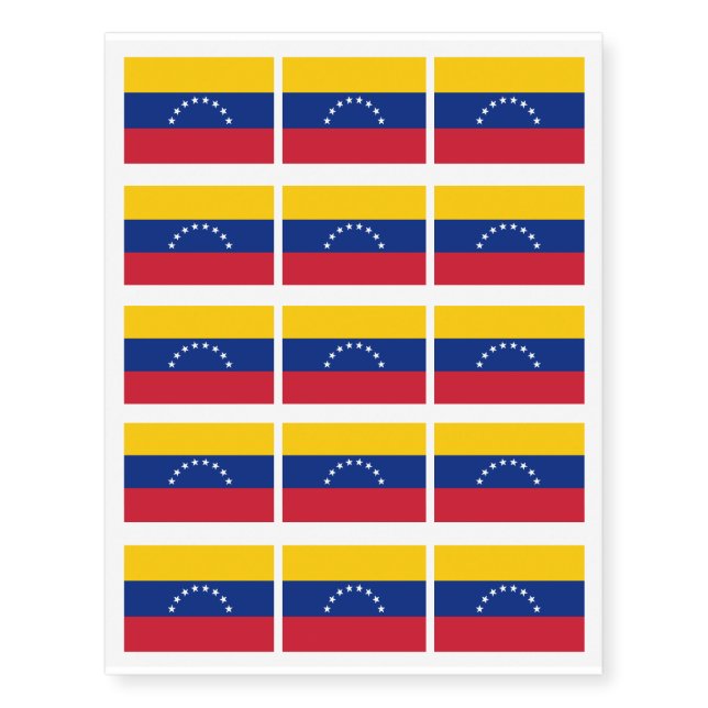 Venezuela Flag Temporary Tattoos (Front)