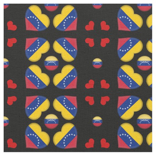 Venezuela Flag & Venezuela Heart fashion Fabric