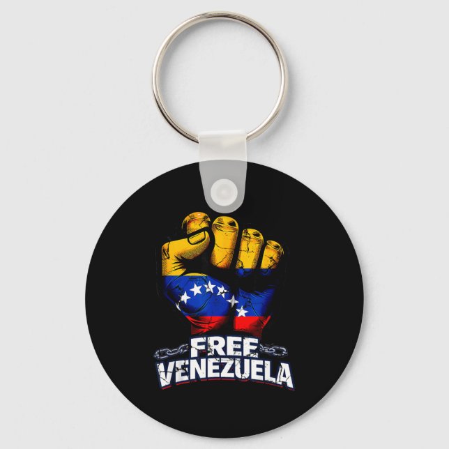 Venezuela Flag Venezuela Libre 2026  Keychain (Front)