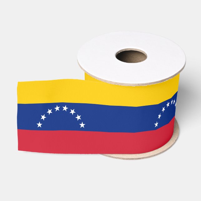 Venezuela Flag & Venezuela travel, holiday/sports Grosgrain Ribbon (Spool)