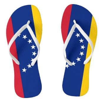 Venezuela Flag Venezuelan Patriotic Flip Flops by YLGraphics at Zazzle