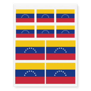 Venezuela Flag Venezuelan Patriotic Temporary Tattoos