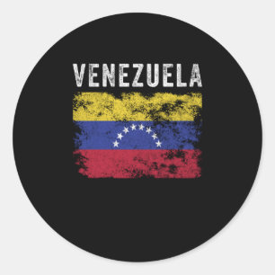 Venezuela Flag Vintage - Venezuelan Flag Classic Round Sticker