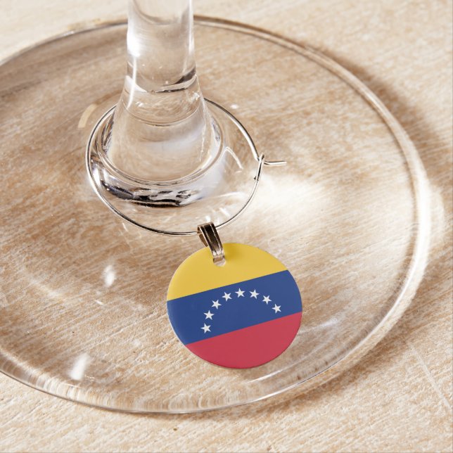 Venezuela flag wine charm (In Situ)