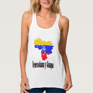 Venezuela flag with text Venezolana Y Guapa Tank Top