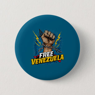 Venezuela Heart Venezuela Flag Design Button