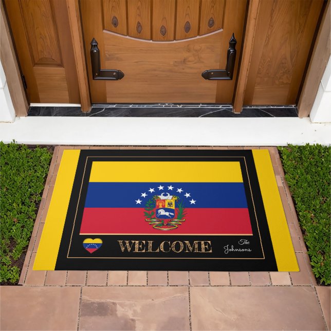 Venezuela house mat, Venezuelan Flag, Emb/ Welcome Doormat (Outdoor)