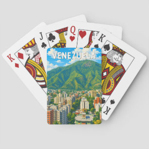 Venezuela Illustration Travel Art Vintage Poker Cards