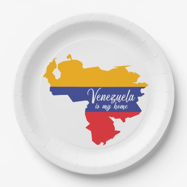 Venezuela is my home   paper plates (Front)