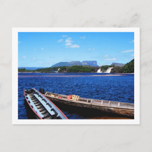 Venezuela Jungle Landscape with Boats Postcard