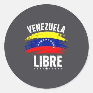 Venezuela Libre 2026 Venezuela Heart Flag Classic Round Sticker