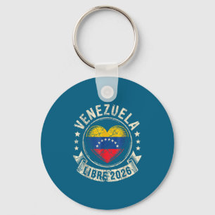 Venezuela Libre 2026 Venezuela Heart Flag Keychain