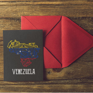 Venezuela Mandala Map Postcard
