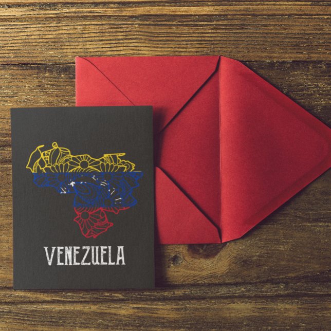 Venezuela Mandala Map         Postcard (venezuela mandala map flag postcard)