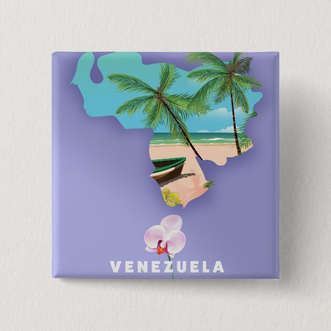 Venezuela map button (Front)