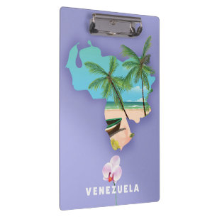 Venezuela map clipboard