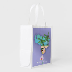 Venezuela map grocery bag