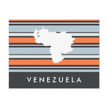 Venezuela Map: Modern Stripes